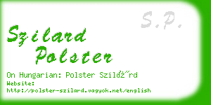 szilard polster business card